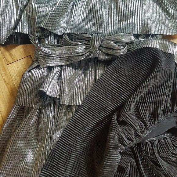 MICHAEL KORS off-the-shoulder metallic dress -MED - Picture 6 of 7